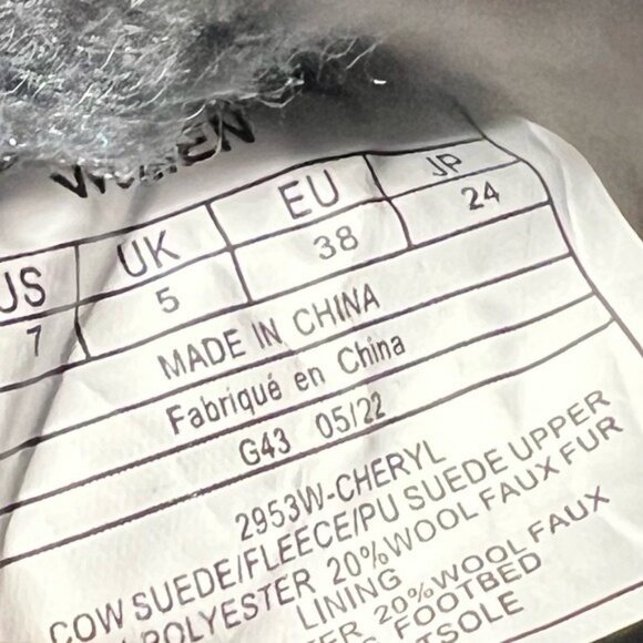 🌻NEW w/Box Bearpaw Cheryl Women’s Black/Gray Suede Mid-Calf Winter Boots Size 7 - Picture 7 of 11